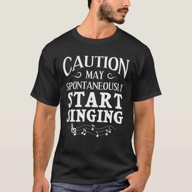 Funny Singmusic Liebhaber Geschenk für Männer Frau T-Shirt (Vorderseite)