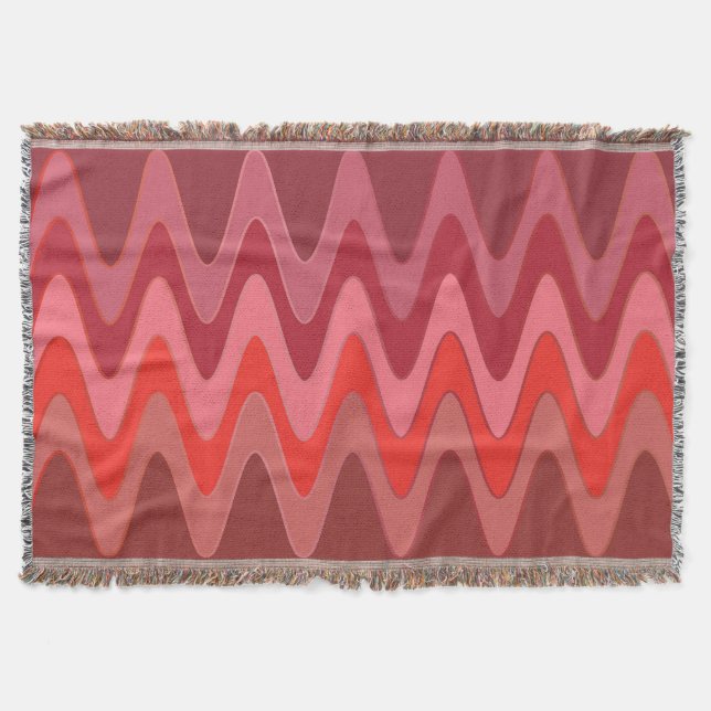 Funny Sinus Waves red + Ihre Idee Decke (Vorderseite)