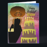 Funny Sister African American Happy Birthday Card Karte<br><div class="desc">Diese lustige Happy Birthday Card beinhaltet eine afrikanisch-amerikanische Dame mit einem Afro,  das ein Pocketbook trägt. Hol dir diese lustige Karte für deine Schwester und zeig ihr,  wie viel sie dachte.</div>