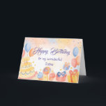 Funny Sister Birthday Cake Karte<br><div class="desc">Funny Sister Birthday Card</div>