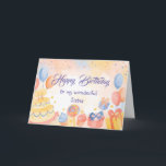 Funny Sister Birthday Cake Karte<br><div class="desc">Funny Sister Birthday Card</div>