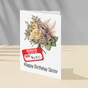 Funny Sister Geburtstag reduzierter ermäßigter Sti Karte