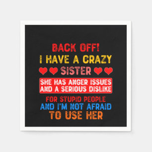Funny Sister Sprichwort Serviette