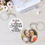 Funny Sister Zitat, wenn Sie Herzenname Foto falle Schlüsselanhänger<br><div class="desc">Ein lustiges Geschenk für Ihre Schwester mit dem Zitat: "Sie und ich sind Schwestern,  denken Sie daran: Wenn Sie fallen,  hole ich Sie ab,  nachdem ich mit dem Lachen fertig bin."</div>
