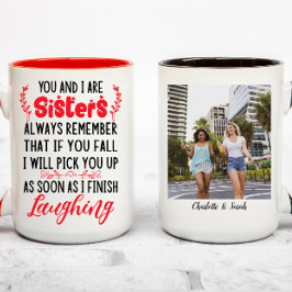 Funny Sisters Liebe Quotes | Benutzerdefiniertes F Zweifarbige Tasse