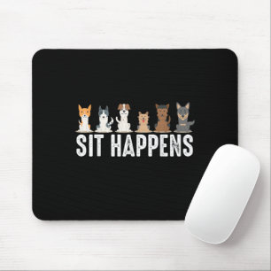 Funny Sit passiert Cool Sitting Hunde Mousepad