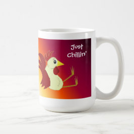 Funny Sitting Rooster Just Chillin' Kaffeetasse