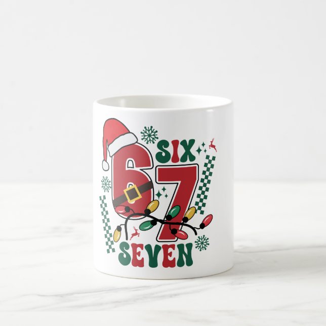 Funny Six Seven 67 6 7 Meme Fun Christmas Gift Kaffeetasse (Mittel)