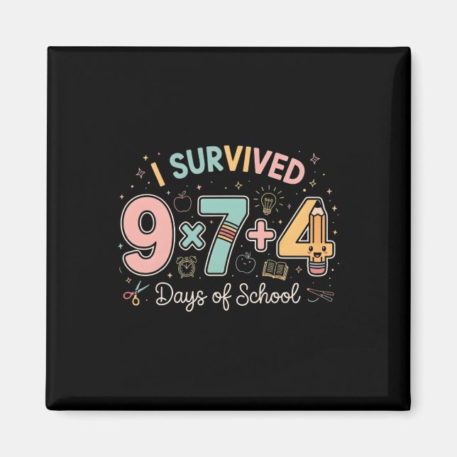 Funny Six Seven 67 Days Of School Meme Math Teache Magnet (Vorne)