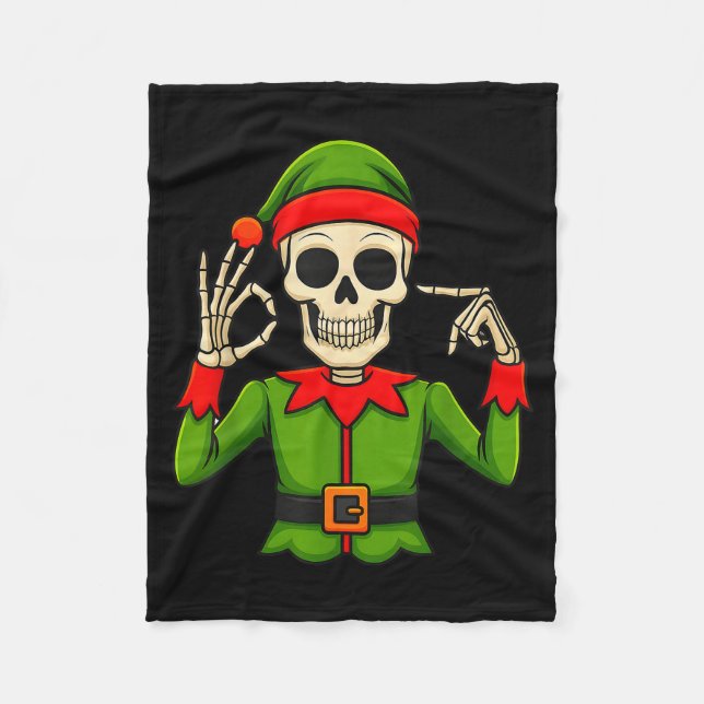 Funny Six Seven 67 Meme 6 7 Christmas Elf Hand Boy Fleecedecke (Vorderseite)