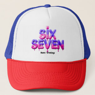 Funny Six Seven 67 Meme Gen Alpha Cool Viral Style Truckerkappe