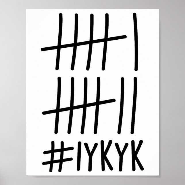 Funny Six Seven 67 Meme Tally Marks If You Know Yo Poster (Vorne)
