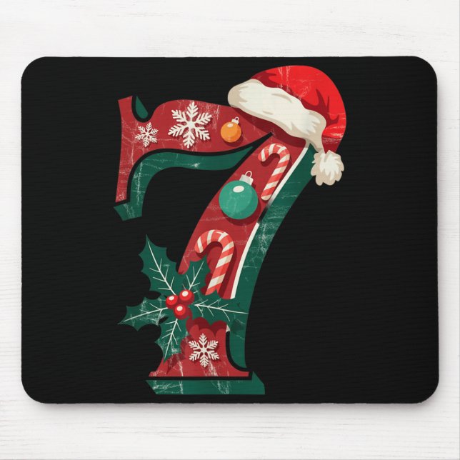 Funny Six Seven 6 7 Meme Design Couples Christmas  Mousepad (Vorne)