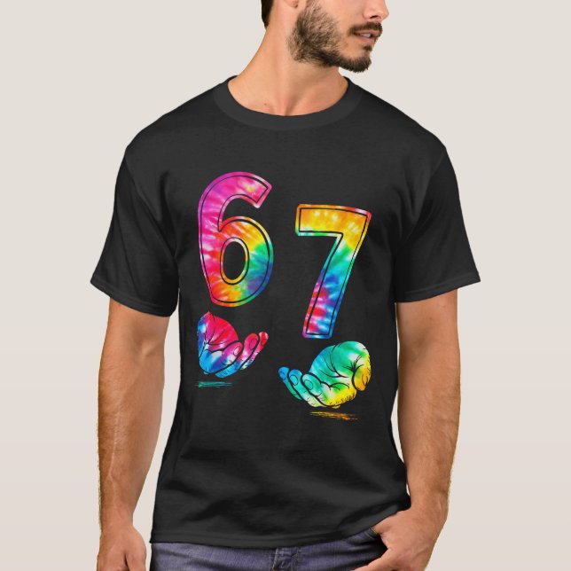 Funny Six Seven 6 7 Meme Gen Alpha Slang 6 7 Hands T-Shirt (Vorderseite)