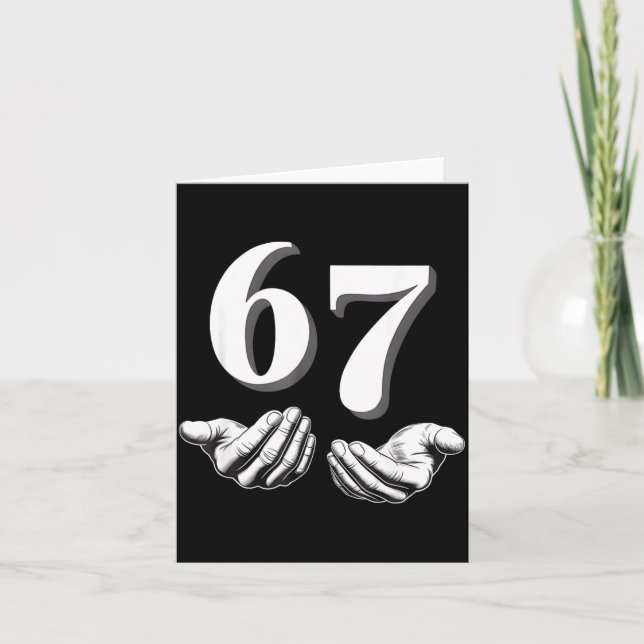 Funny Six Seven 6 7 Meme Men Women Kids  Karte (Vorderseite)