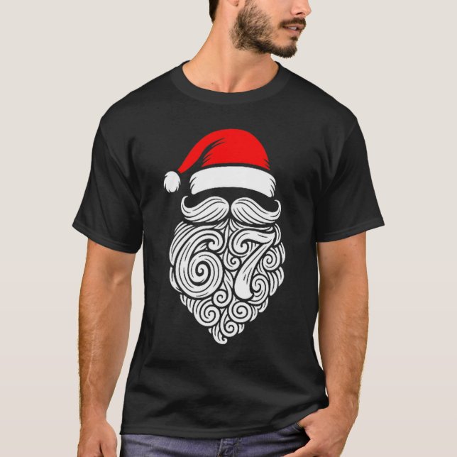 Funny Six Seven 6 7 Meme Santa Christmas Shirt Men (Vorderseite)