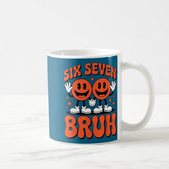 Funny Six Seven 6 7 Meme Valentine Hearts Valentin Kaffeetasse (Rechts)