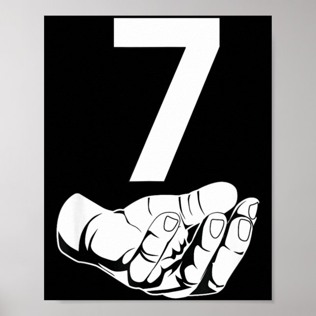 Funny Six Seven Gen Alpha Slang Meme 6 7 Matching  Poster (Vorne)