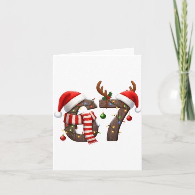 Funny Six Seven Meme 6-7 Xmas 67 Christmas Lights  Karte (Vorderseite)