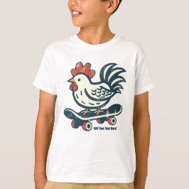 Funny Skateboard Farm Hähnchen Personalisiert T-Shirt