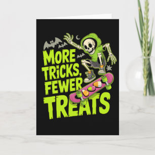 Funny Skateboard Halloween Skeleton Ghost Spooky S Karte