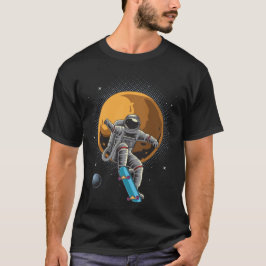 Funny Skateboarding Astronaut T - Shirt, Retro T-Shirt