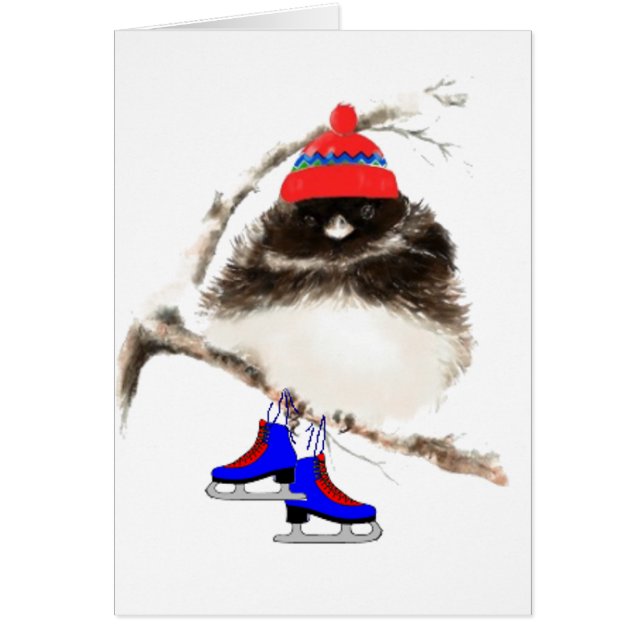 Funny Skaten Chick, Niedlicher Sportvogel (Vorne)