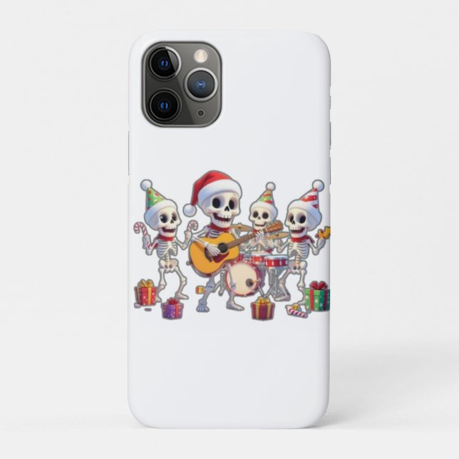 Funny Skeleton Band Christmas & New Year – 3D Cart Case-Mate iPhone Hülle (Rückseite)