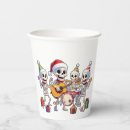Funny Skeleton Band Christmas & New Year – 3D Cart Pappbecher