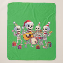 Funny Skeleton Band Christmas & New Year – 3D Cart