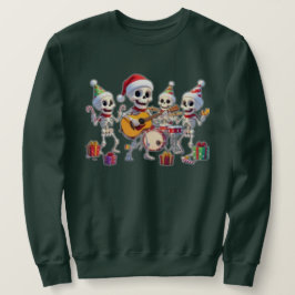 Funny Skeleton Band Christmas & New Year – 3D Cart Sweatshirt