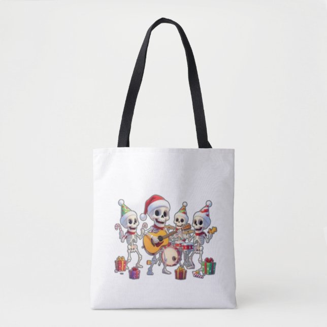 Funny Skeleton Band Christmas & New Year – 3D Cart Tasche (Vorderseite)