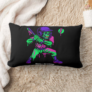 Funny Skeleton Batting Ice Cream Tropfen Baseball Lendenkissen
