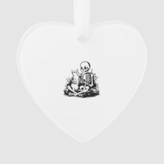 Funny Skeleton Cat Skull Kitty Cute Cat Goth Hallo