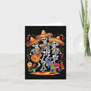 Funny Skeleton Cinco De Mayo Fiesta Mexican Festiv Karte