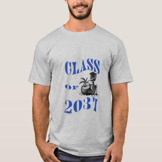 Funny Skeleton Class of 2037 Shirt for Young Men