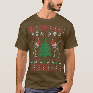 Funny Skeleton Dabbing Ugge Weihnachtssüßer für T-Shirt