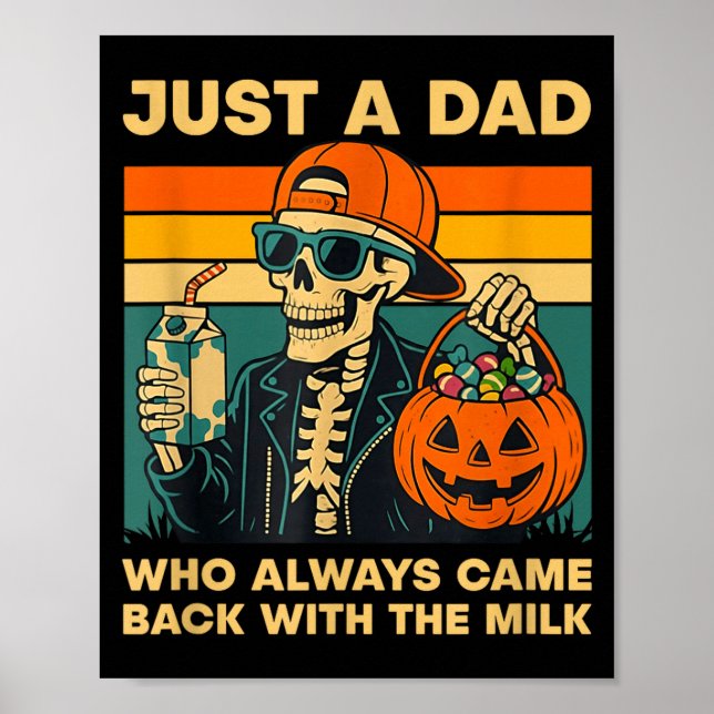 Funny Skeleton Dad Quote Retro Gift For Father’s D Poster (Vorne)