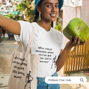 Funny Skeleton Dance Modernes Elegantes Halloween  Tragetasche