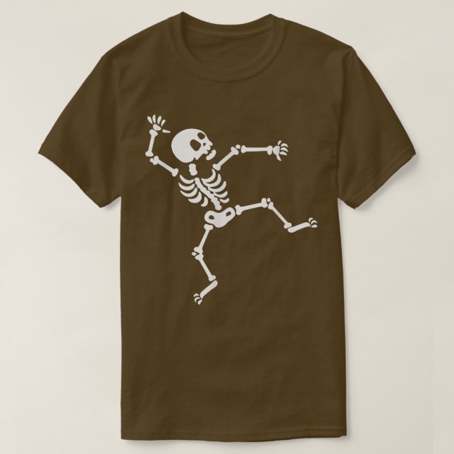 Funny Skeleton Dancing Meme Halloween Spooky Gesch T-Shirt (Design vorne)