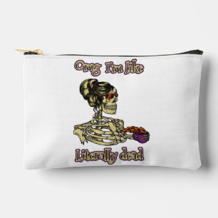 Funny Skeleton Drinking Ich bin buchstäblich tot K Zubehörtasche
