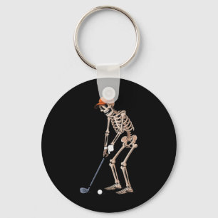 Funny Skeleton Golf Player Golfer Men Vater Hallow Schlüsselanhänger