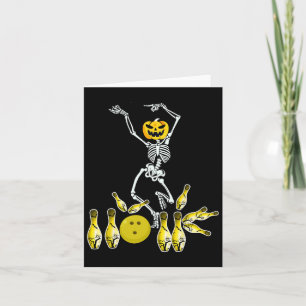 Funny Skeleton Halloween Bowling Shirt Bowler Gesc Karte