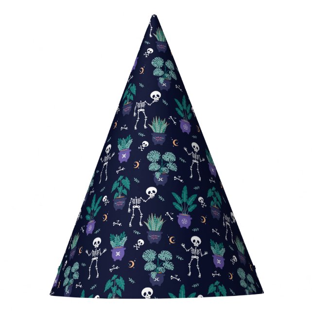 Funny Skeleton Halloween Hocus Pocus Hexen Partyhütchen (Vorderseite)