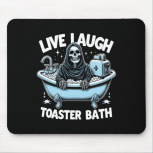 Funny Skeleton Halloween Live Laugh Toaster Th Des Mousepad