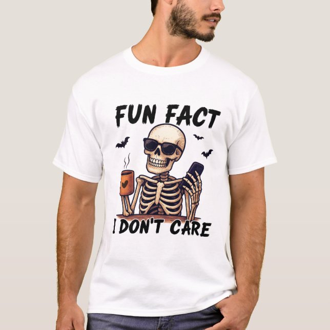 Funny Skeleton Halloween T-Shirt (Vorderseite)