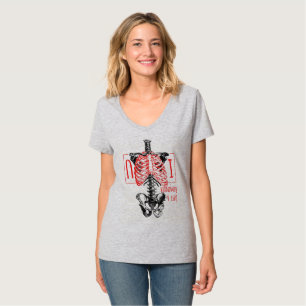 Funny Skeleton Herz I Liebe Sie T-Shirt