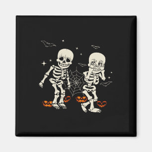 Funny Skeleton Kids Griddy dance Halloween Trick O Magnet