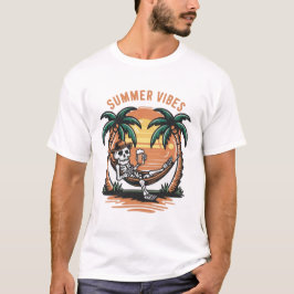 Funny Skeleton Kühling Summer Vibes T-Shirt