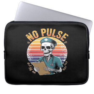Funny Skeleton Nurse No Puldesign - Dunkler Spaß Laptopschutzhülle
